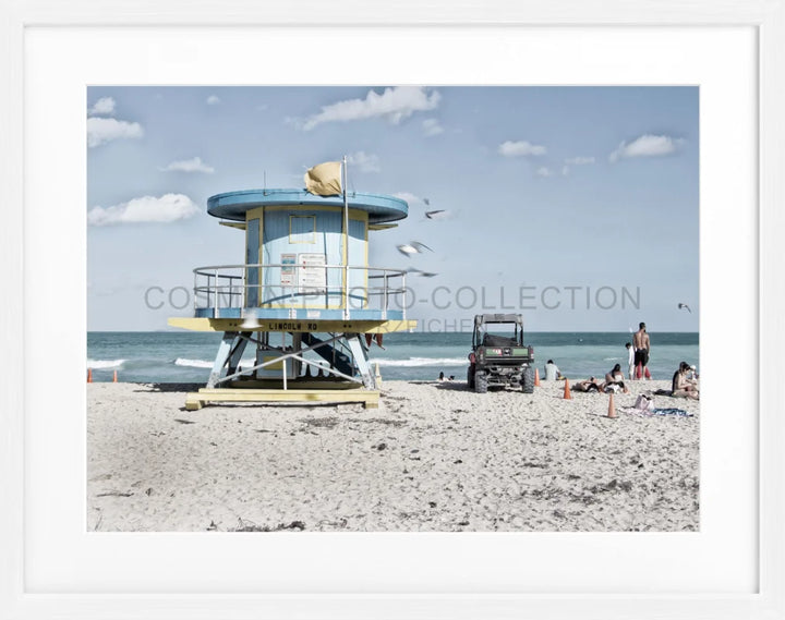 Poster Florida Miami Beach FL16 - Weiss 1.5cm / S (31cm x