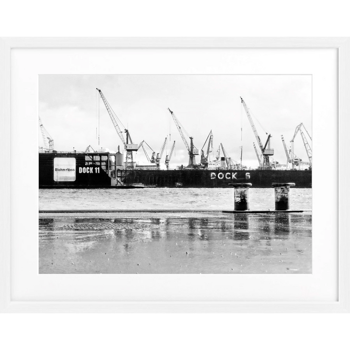 Poster Hamburg Hafen ’Dock’ HH05C - Weiss 1.5cm / S