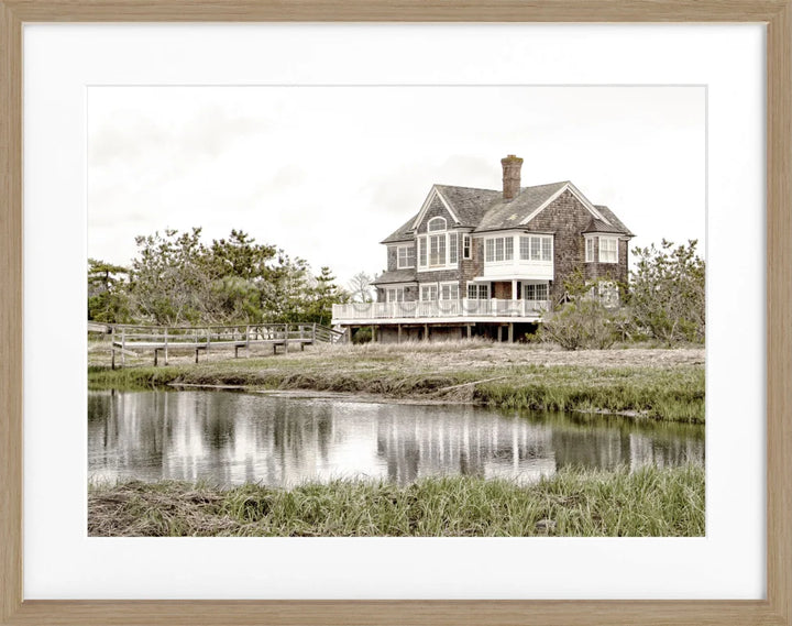 Poster Hamptons Long Island ’Beach House’ HM19 - Eiche
