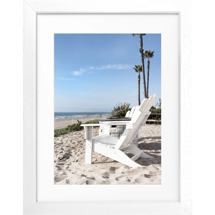 Poster Kalifornien ’Deckchair’ K179 - Weiss 3cm