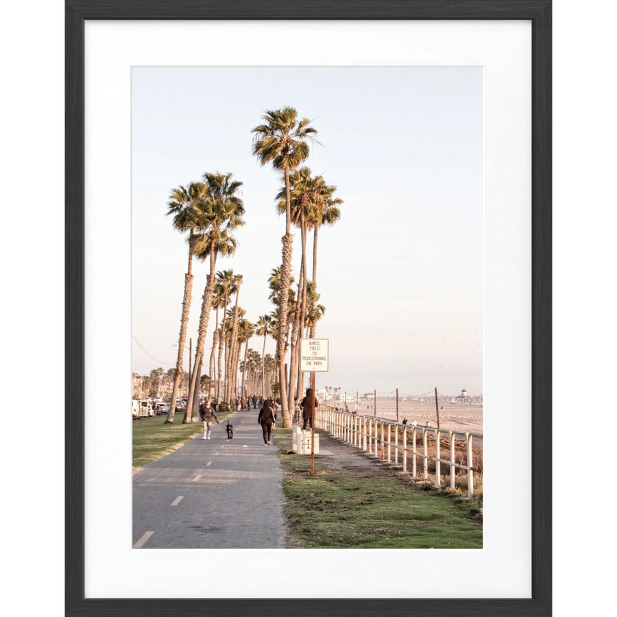 Poster Kalifornien ’Huntington Beach’ K152 - Schwarz