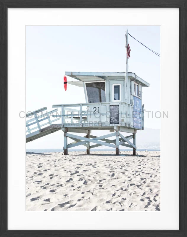Poster Kalifornien ’Lifeguard’ K125 - Schwarz matt