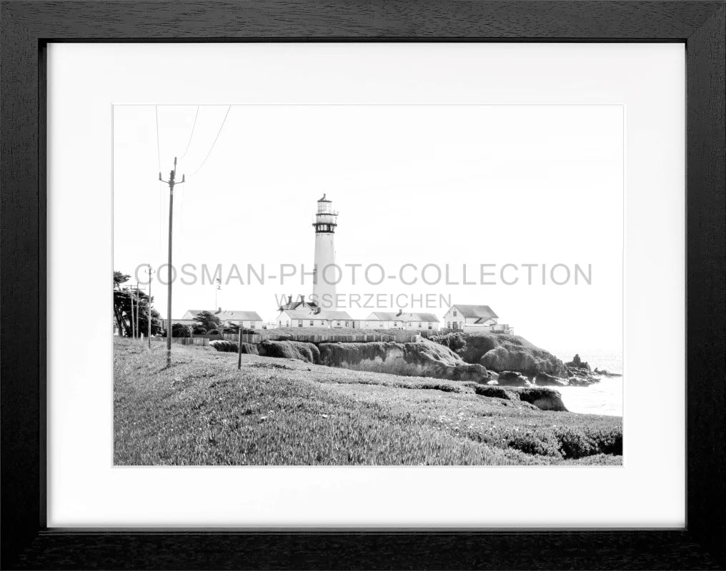 Poster Kalifornien ’Lighthouse’ L02 - Schwarz 3cm