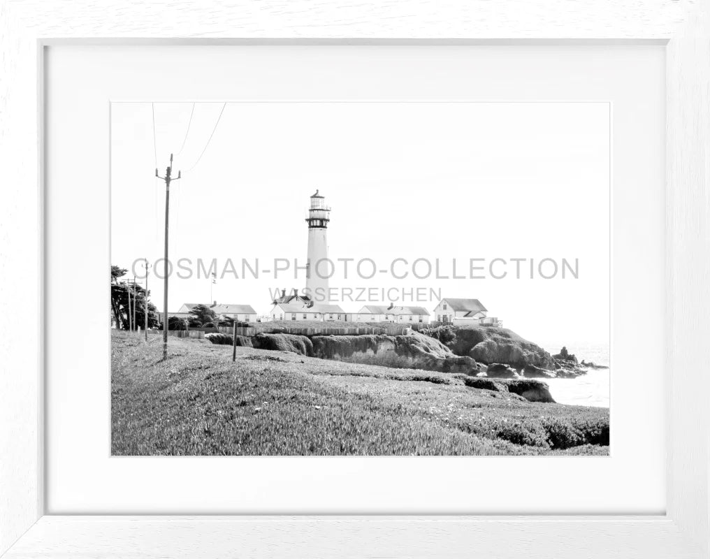 Poster Kalifornien ’Lighthouse’ L02 - Weiss 3cm