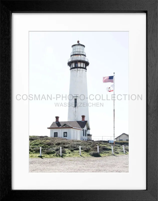 Poster Kalifornien ’Lighthouse’ L03 - Schwarz 3cm