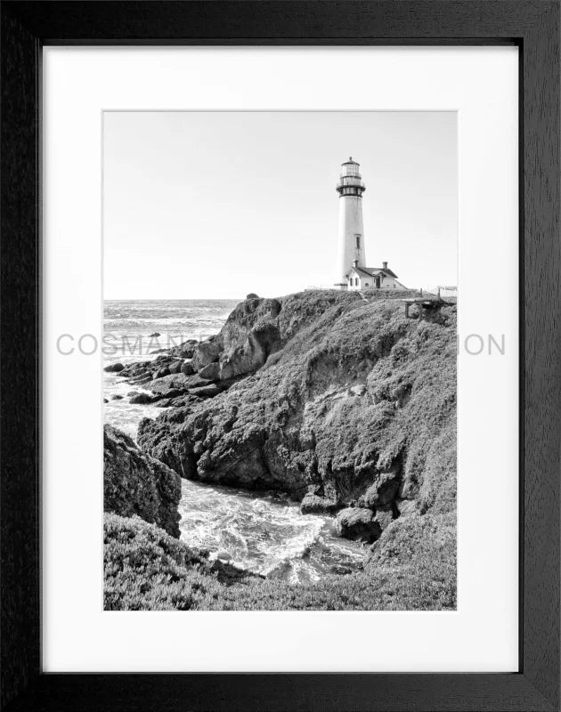 Poster Kalifornien ’Lighthouse’ L07 - Schwarz 3cm