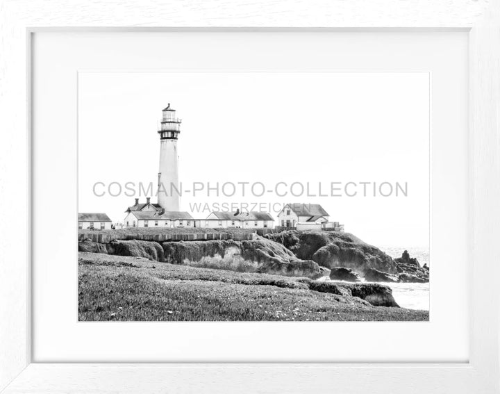 Poster Kalifornien ’Lighthouse’ L10 - Weiss 3cm
