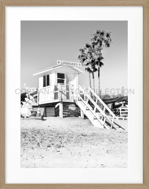 Poster Kalifornien Malibu ’Beach Lifeguard’ K73 - Eiche