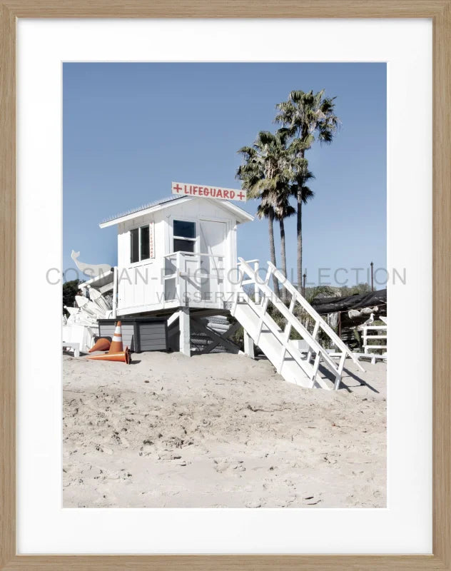 Poster Kalifornien Malibu ’Beach Lifeguard’ K73 - Eiche