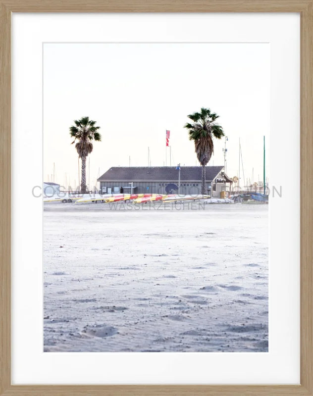 Poster Kalifornien Santa Barbara ’Beach’ K23 - Eiche