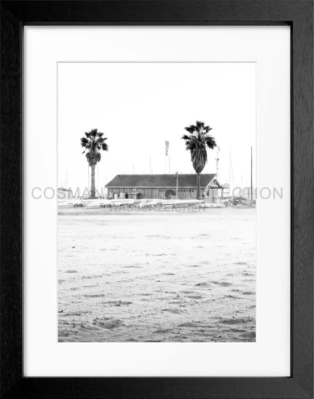 Poster Kalifornien Santa Barbara ’Beach’ K23 - Schwarz
