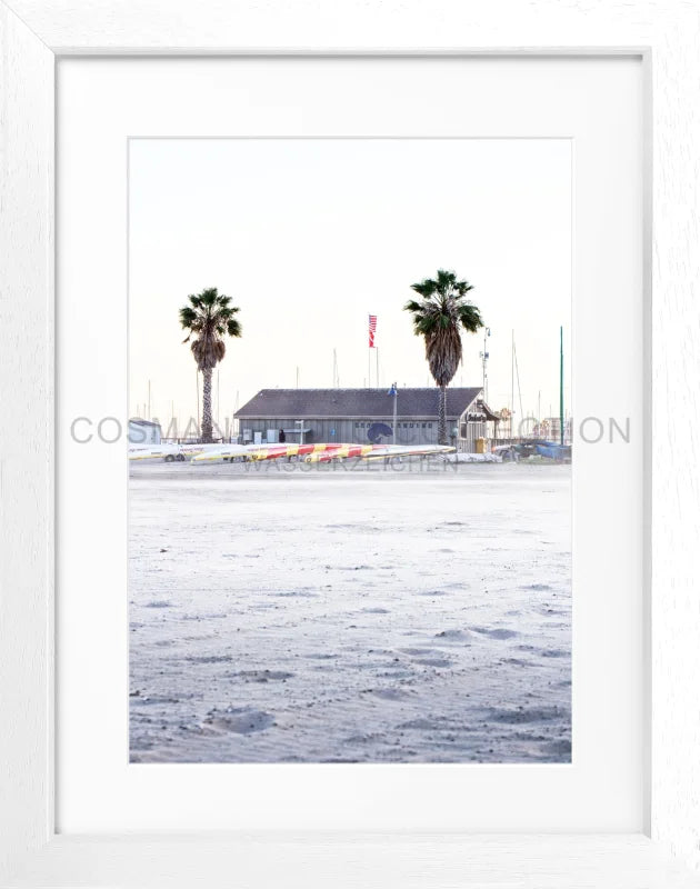 Poster Kalifornien Santa Barbara ’Beach’ K23 - Weiss