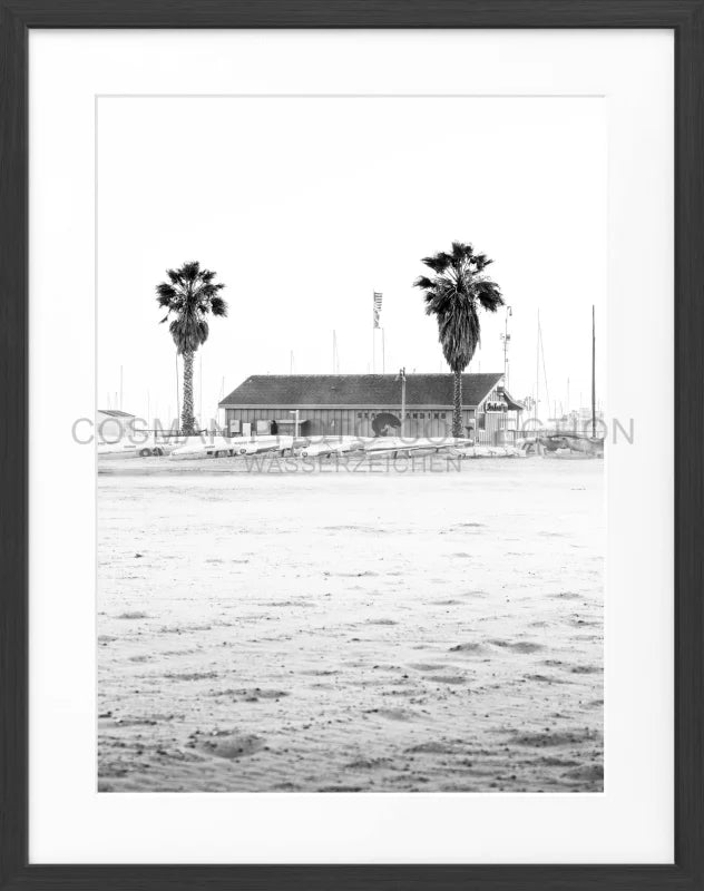 Poster Kalifornien Santa Barbara ’Beach’ K23 - Schwarz