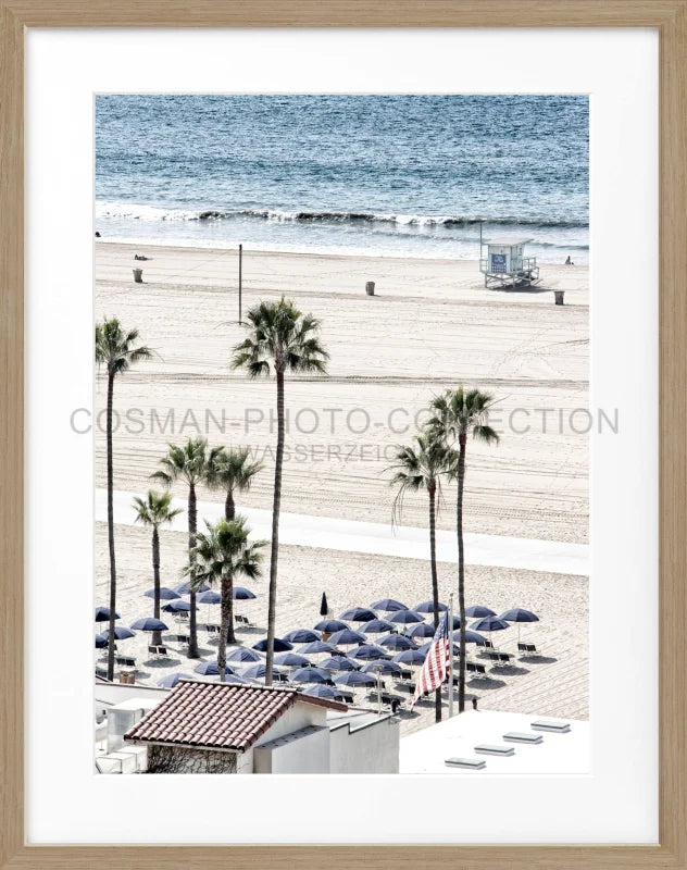 Poster Kalifornien Santa Monica ’Beach’ K134 - Eiche