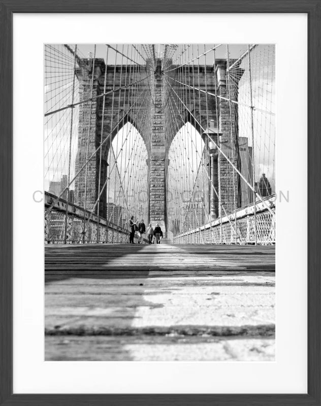 Poster New York ’Brooklyn Bridge’ NY34 - Schwarz matt