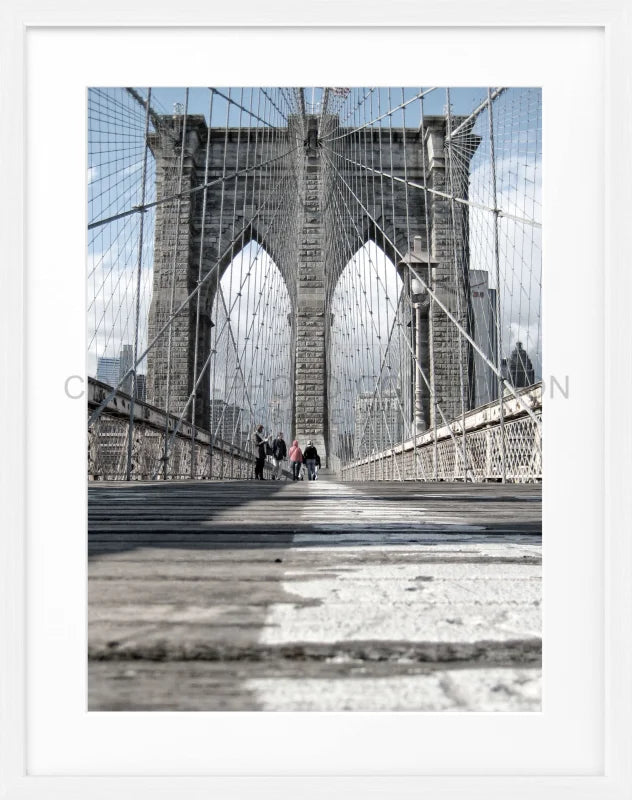 Poster New York ’Brooklyn Bridge’ NY34 - Weiss 1.5cm