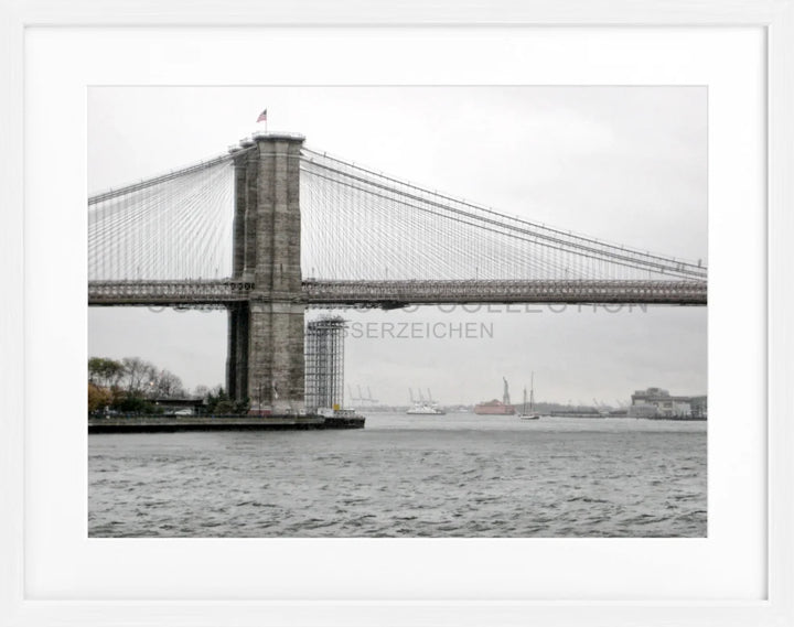 Poster New York ’Brooklyn Bridge’ NY69 - Weiss 1.5cm