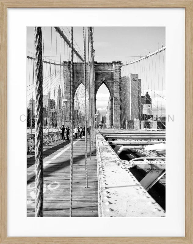 Poster New York ’Brooklyn Bridge’ NY72 - Eiche Furnier
