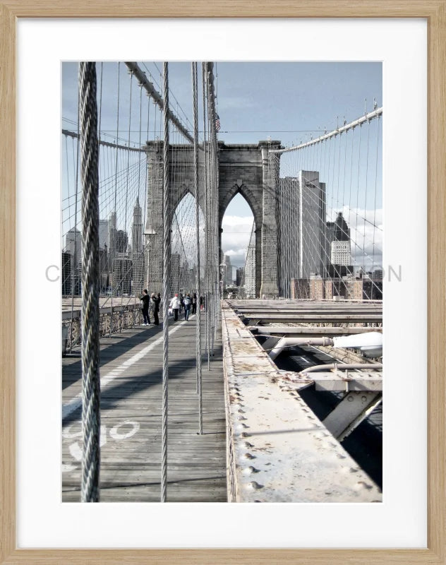 Poster New York ’Brooklyn Bridge’ NY72 - Eiche Furnier