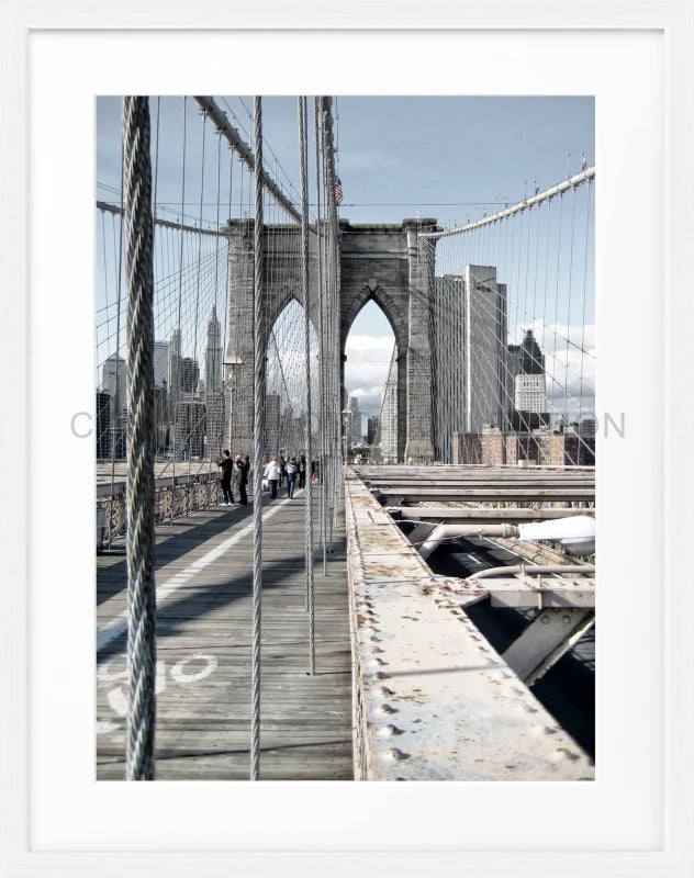 Poster New York ’Brooklyn Bridge’ NY72 - Weiss 1.5cm