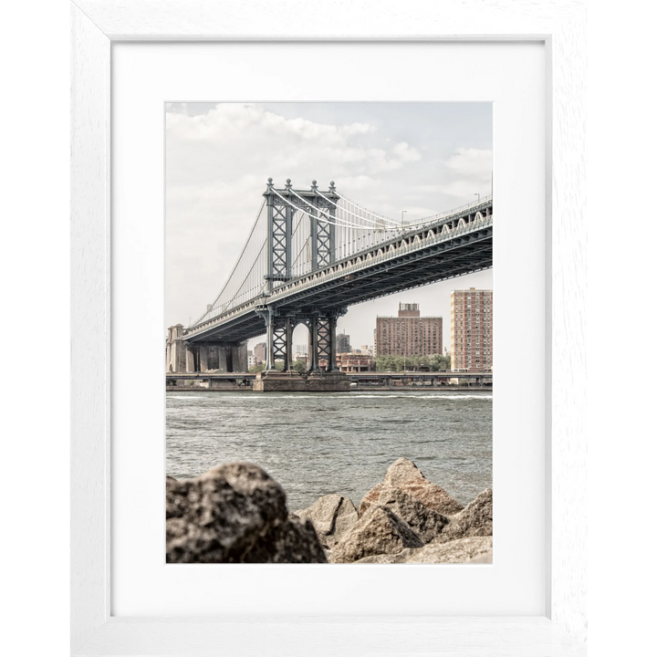 Poster New York ’Manhattan Bridge’ NY104 - Weiss 3cm