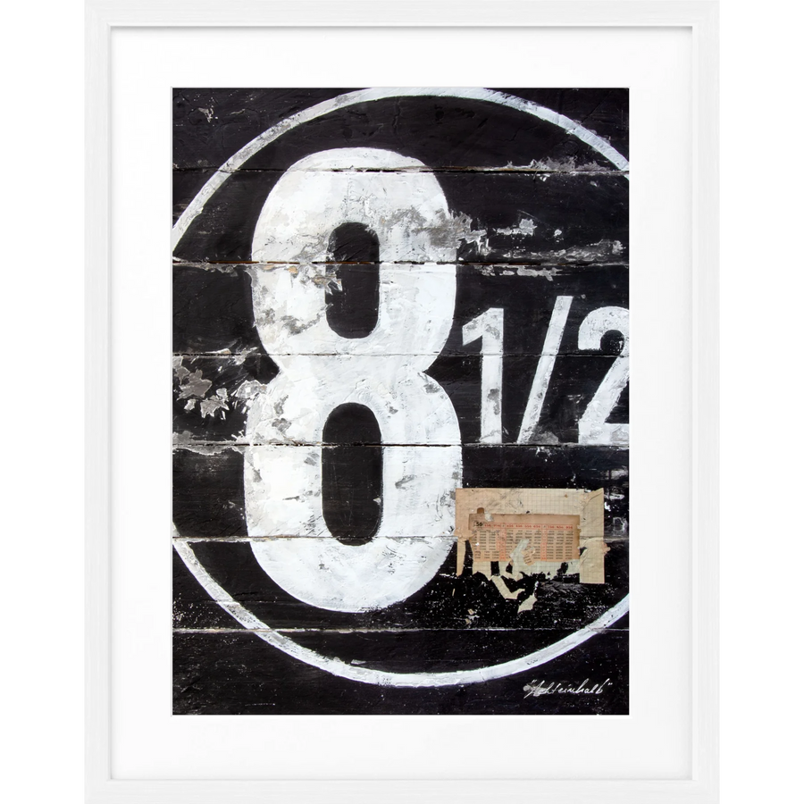 Poster ’achteinhalb’ GM15 - Weiss 1.5cm / S (25cm x
