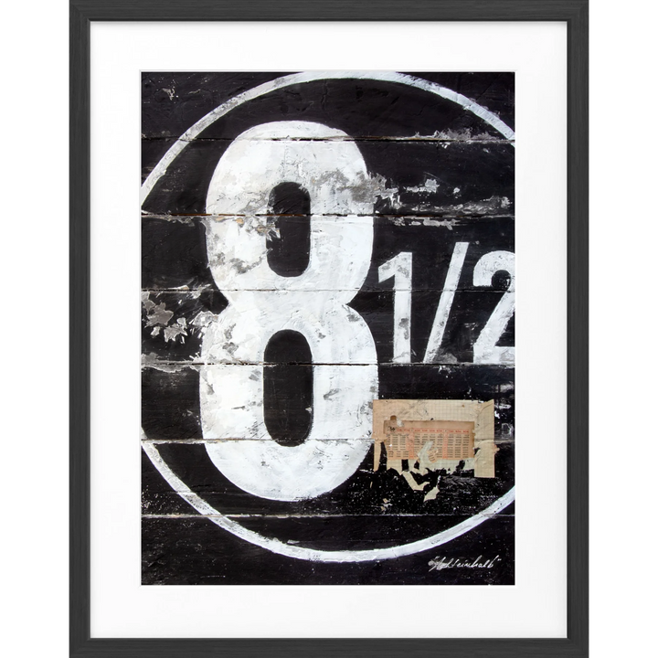 Poster ’achteinhalb’ GM15 - Schwarz matt 1.5cm / S