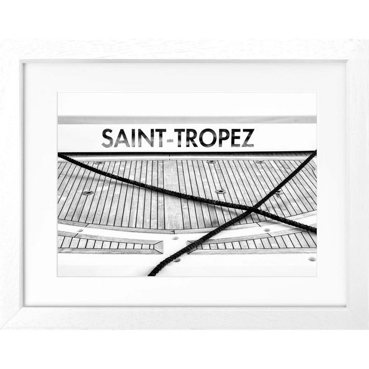 Poster ’Boot Hafen’ Saint Tropez ST09A - Weiss 3cm / S