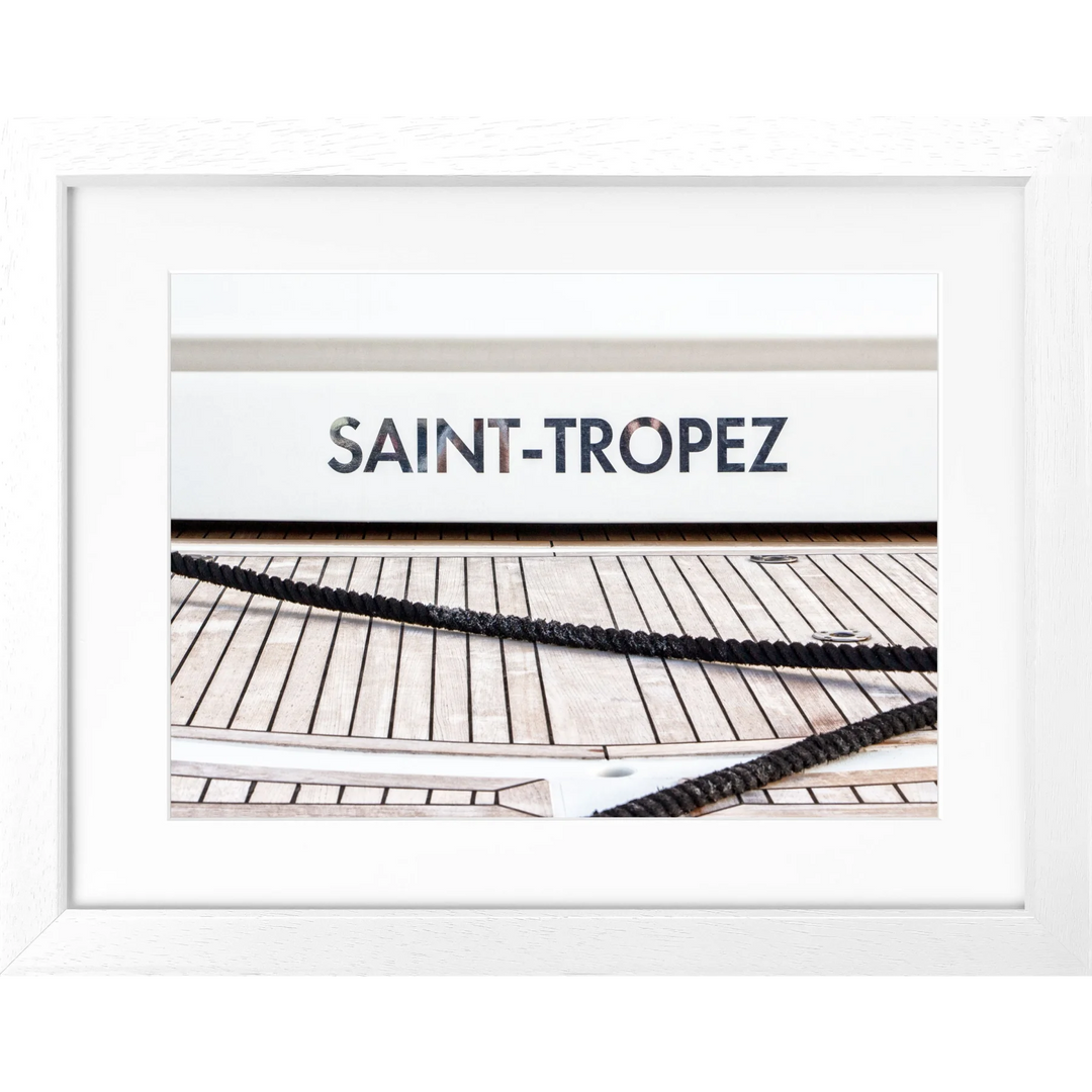 Poster ’Boot’ Saint Tropez ST09 - Weiss 3cm / S (31cm x