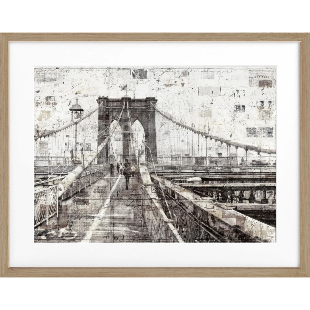Poster Brooklyn Bridge GM02 - Eiche Furnier 1.5cm / S (31cm
