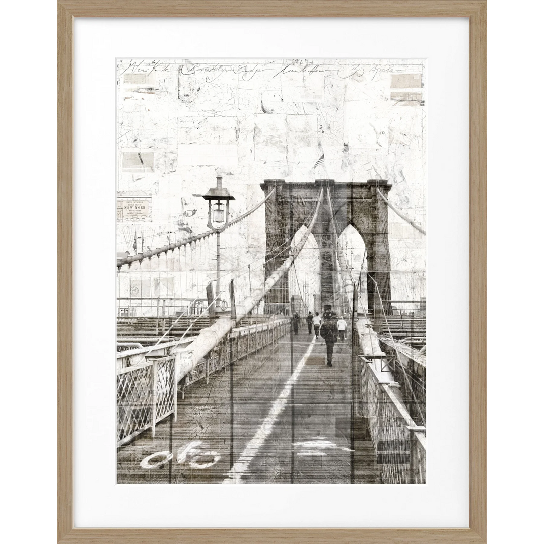 Poster Brooklyn Bridge GM02B - Eiche Furnier 1.5cm / S