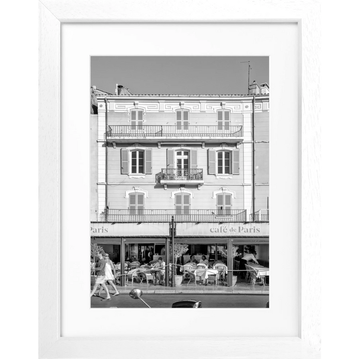 Poster ’Cafe de Paris’ Saint Tropez ST13 - Weiss 3cm