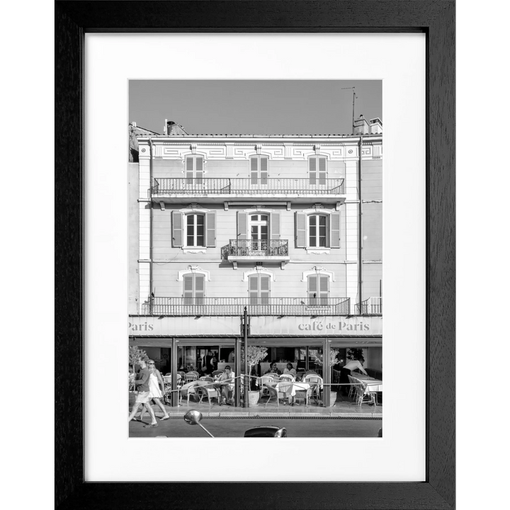 Poster ’Cafe de Paris’ Saint Tropez ST13 - Schwarz 3cm