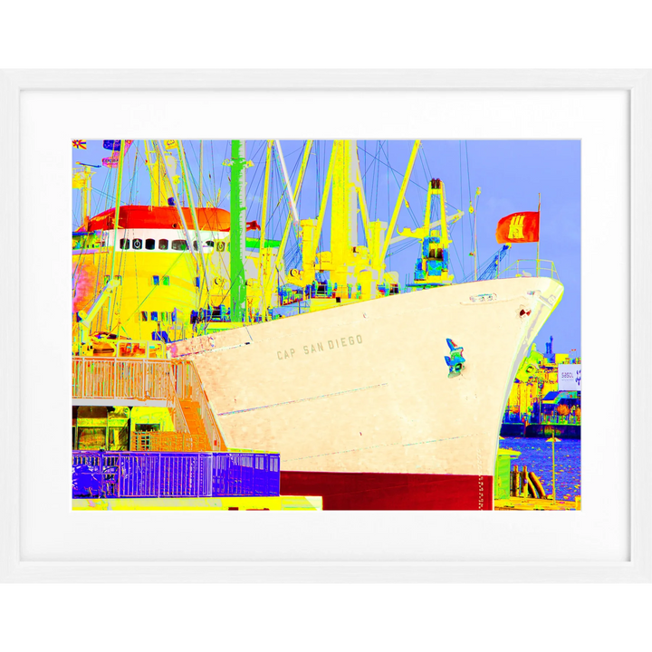 Poster ’Color Edition’ Hamburg Hafen ’Cap San