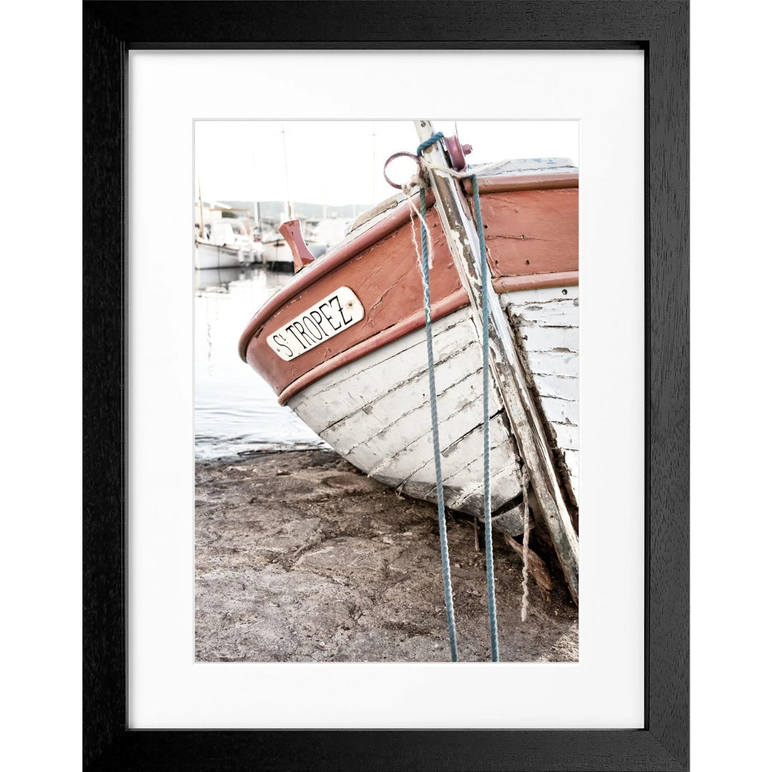 Poster ’Fischerboot’ Saint Tropez ST27 - Schwarz 3cm