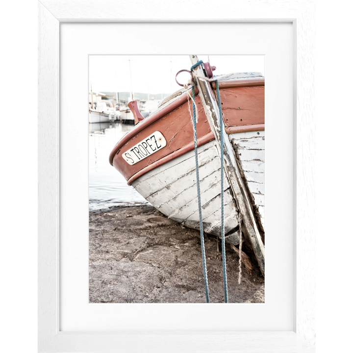 Poster ’Fischerboot’ Saint Tropez ST27 - Weiss 3cm / S