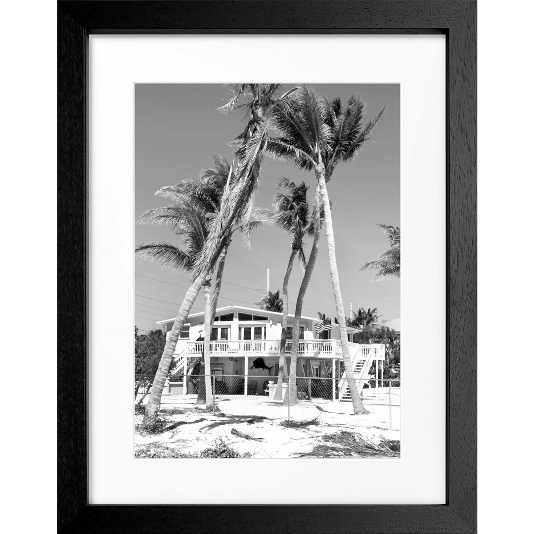 Poster Florida Key West ’Beach House’ FL26 - Schwarz