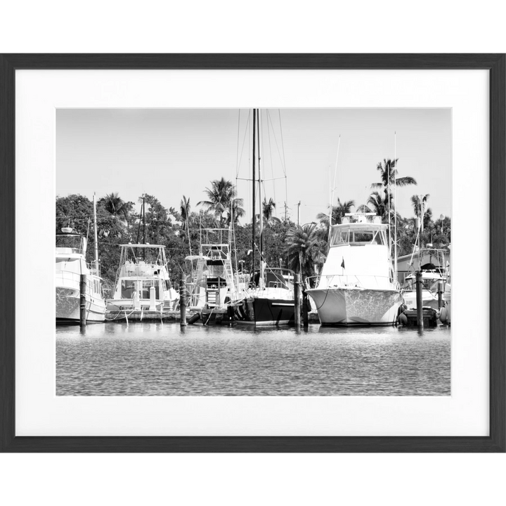 Poster Florida Key West ’Boat’ FL12 - Schwarz matt