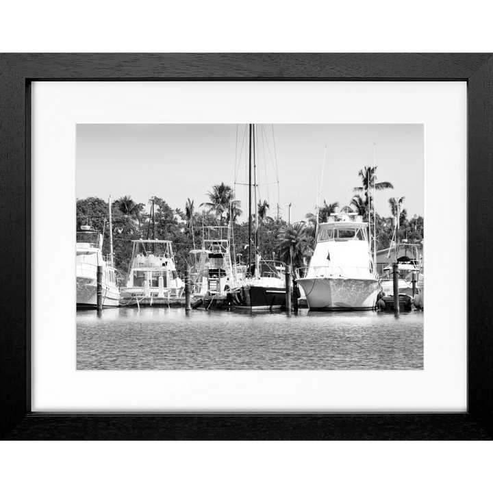 Poster Florida Key West ’Boat’ FL12 - Schwarz 3cm / S