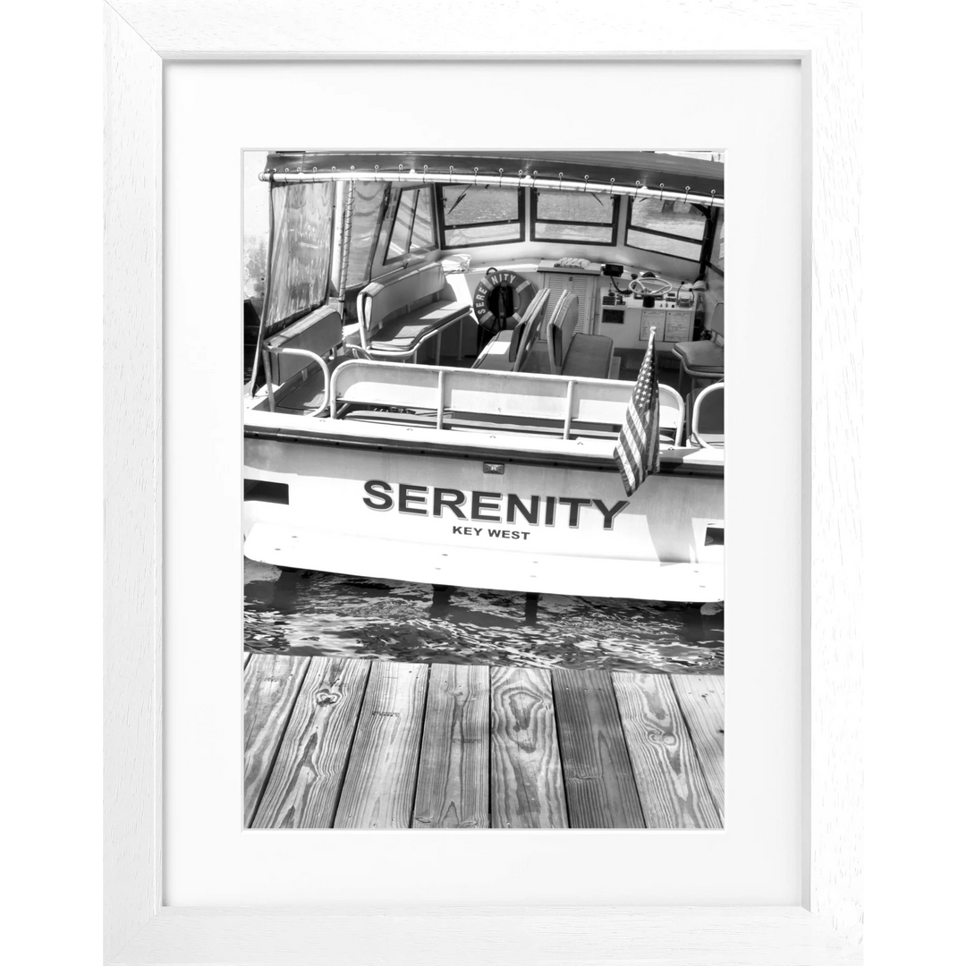 Poster Florida Key West ’Boat’ FL25 - Weiss 3cm / S