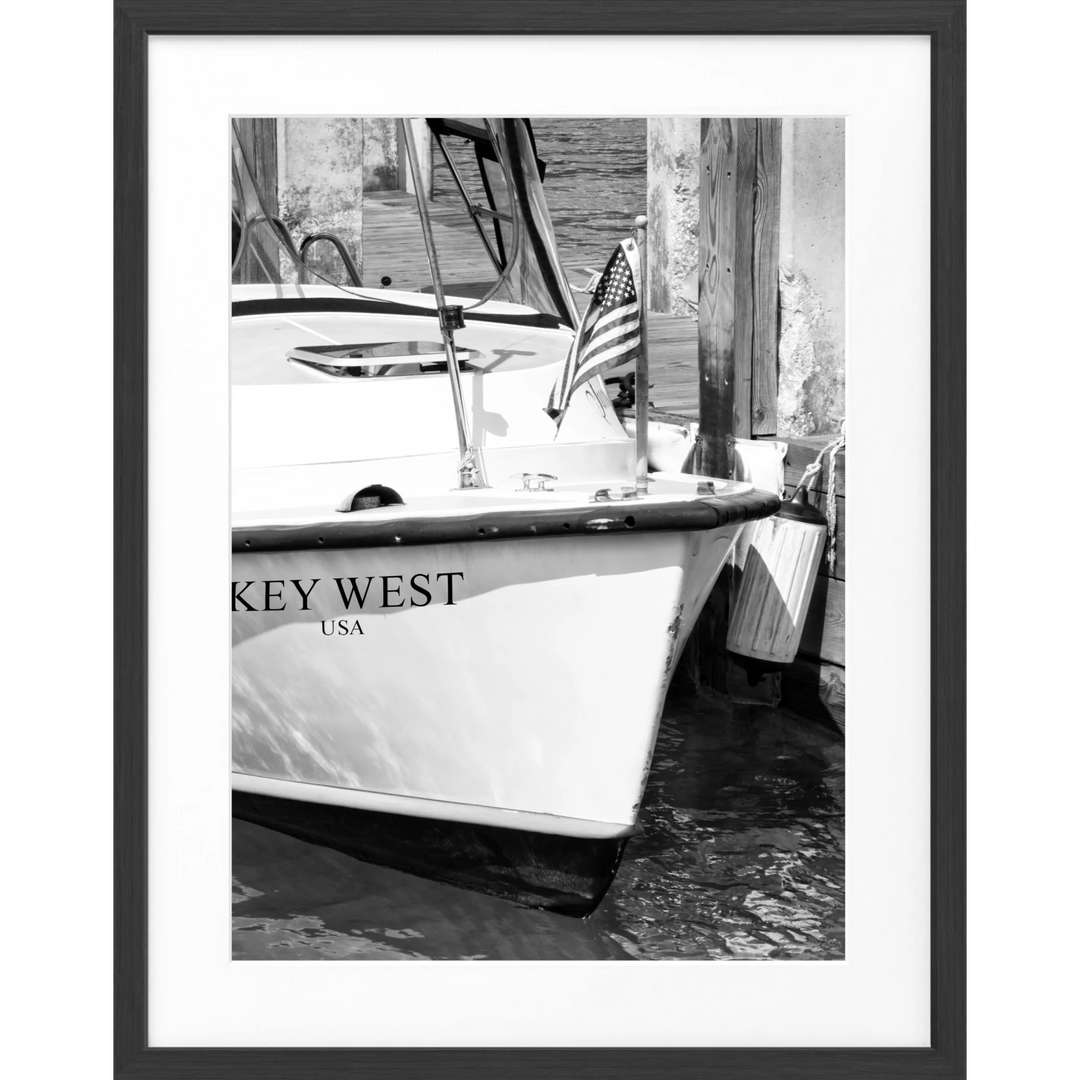 Poster Florida Key West ’Boat’ FL33 - Schwarz matt