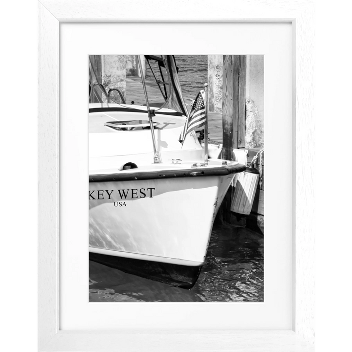 Poster Florida Key West ’Boat’ FL33 - Weiss 3cm / S