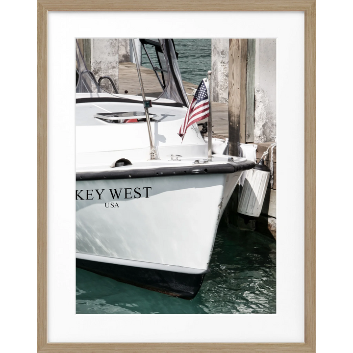 Poster Florida Key West ’Boat’ FL33 - Eiche Furnier