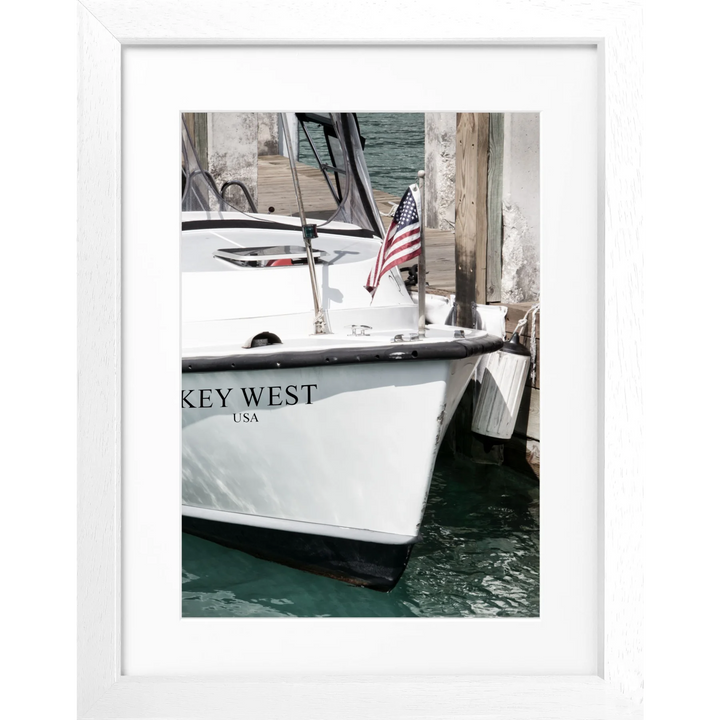 Poster Florida Key West ’Boat’ FL33 - Weiss 3cm / S