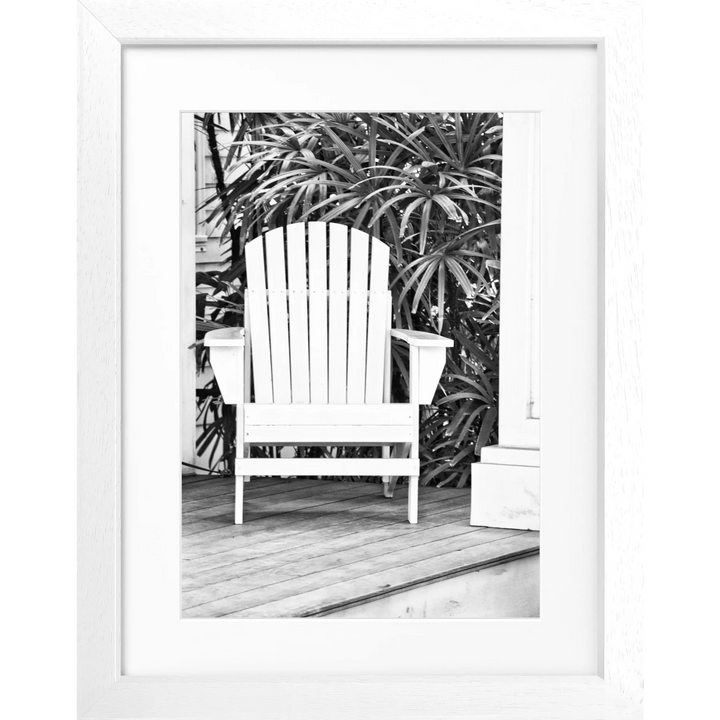 Poster Florida Key West ’Deckchair’ FL34 - Weiss 3cm