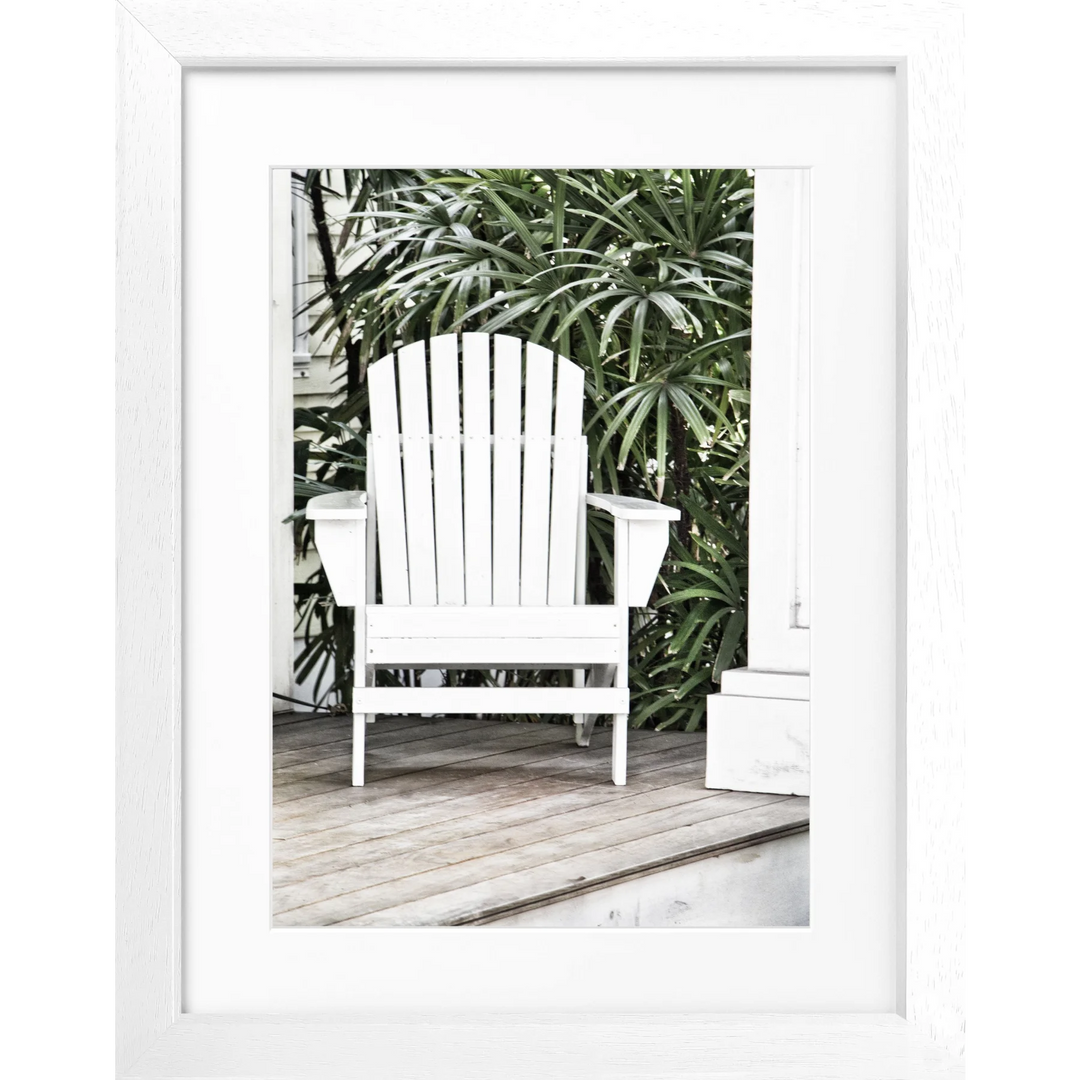 Poster Florida Key West ’Deckchair’ FL34 - Weiss 3cm