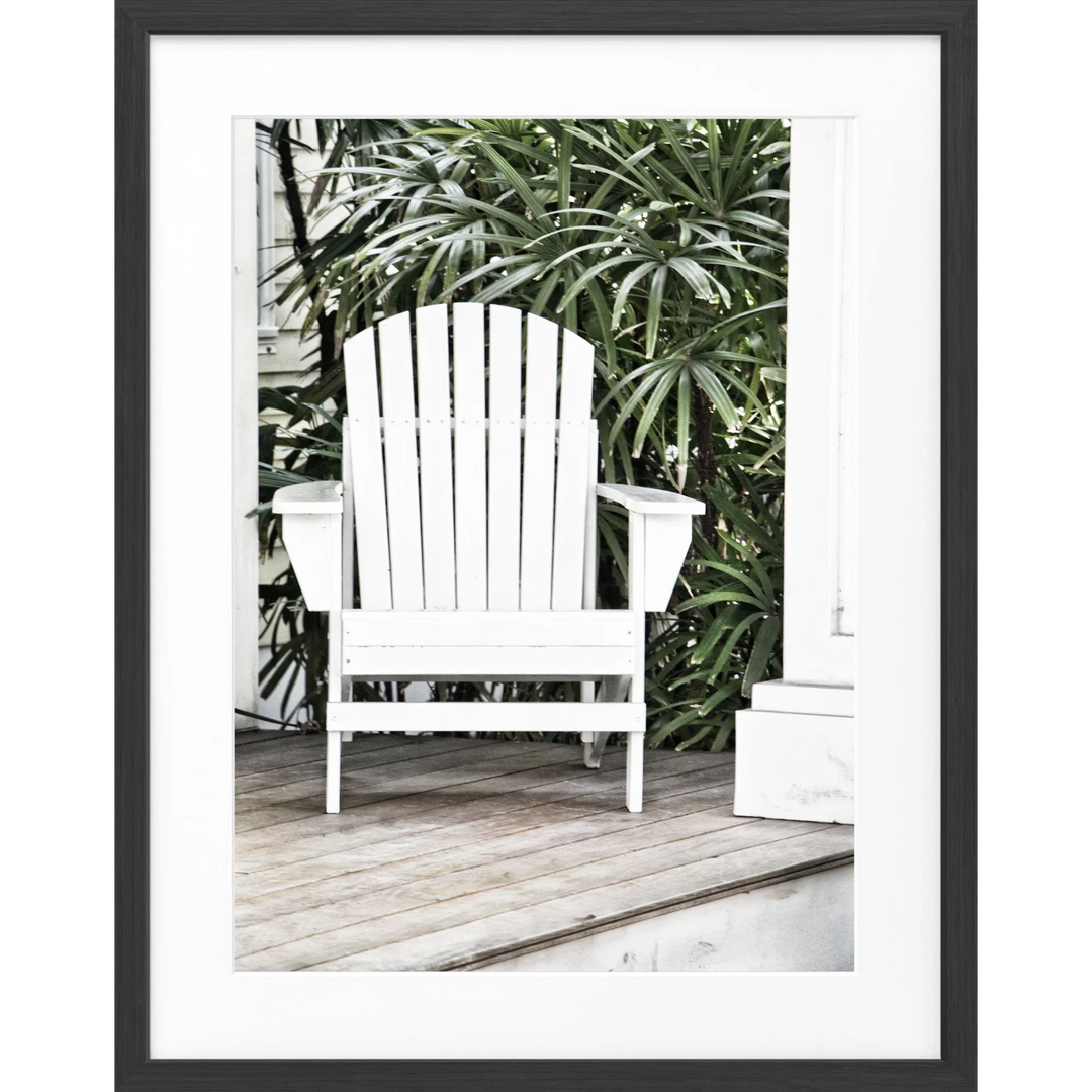 Poster Florida Key West ’Deckchair’ FL34 - Schwarz matt