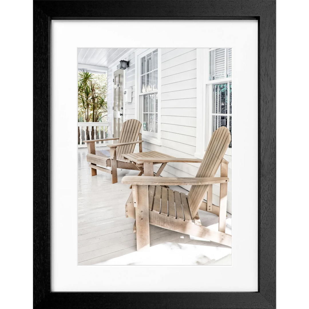 Poster Florida Key West ’Deckchair’ FL44 - Schwarz 3cm
