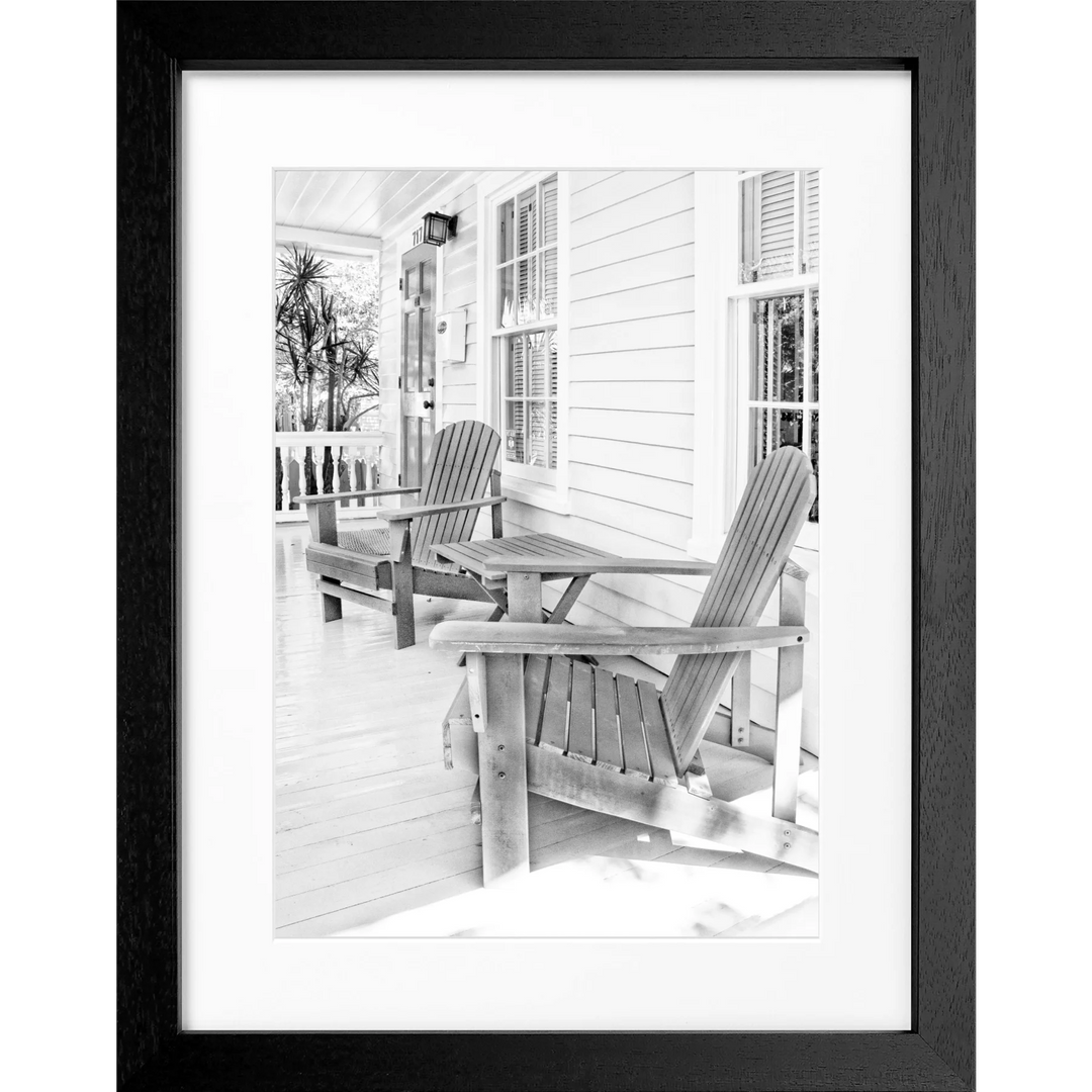 Poster Florida Key West ’Deckchair’ FL44 - Schwarz 3cm