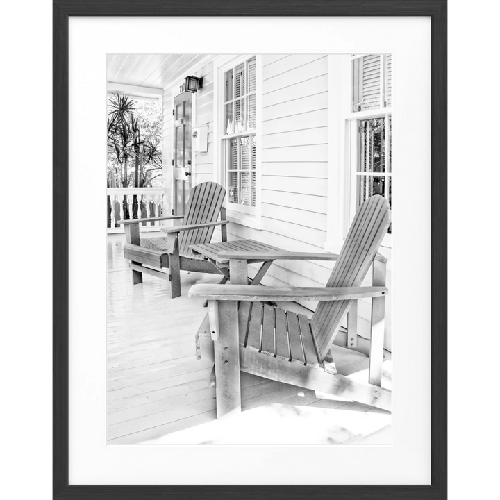 Poster Florida Key West ’Deckchair’ FL44 - Schwarz matt
